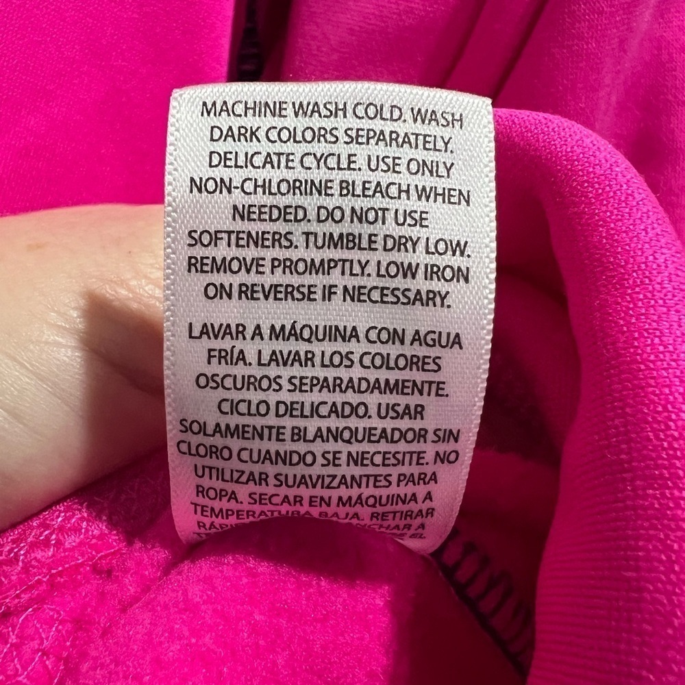 Women’s pink sweater sweatshirt pullover hoodie XL 16–8 dri-more Danskin Now - Picture 7 of 10